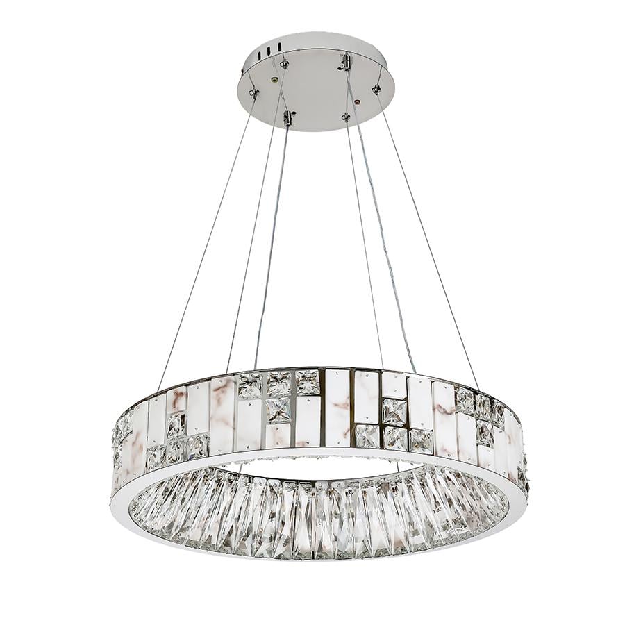 Люстра підвісна кришталева LED кільце Levistella 809L8848 600 CH Хром (137818) Люстра підвісна кришталева LED кільце Levistella 809L8848 600 CH Хром (137818)