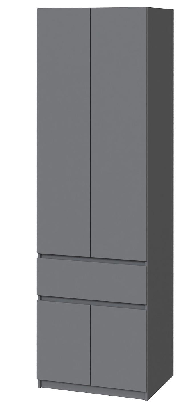 Шкаф для одежды в прихожую Мастер Форм Брайт 600х520х2000 мм Антрацитовый (31323)