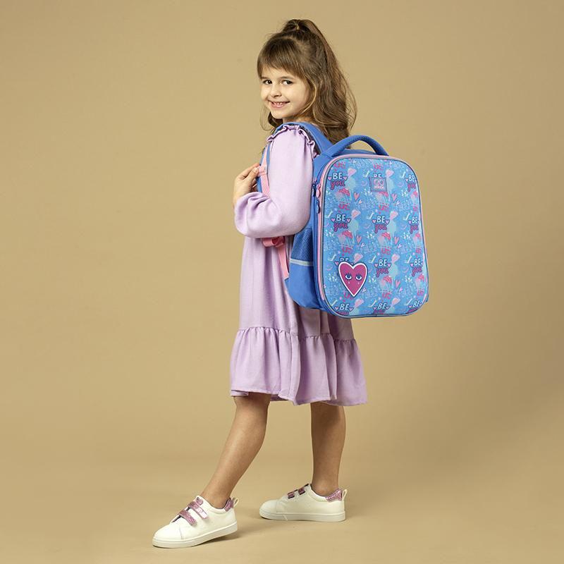 Рюкзак полукаркасный GoPack Education Be You 38x28x13 см 15 л Голубой (GO24-165M-4) - фото 3