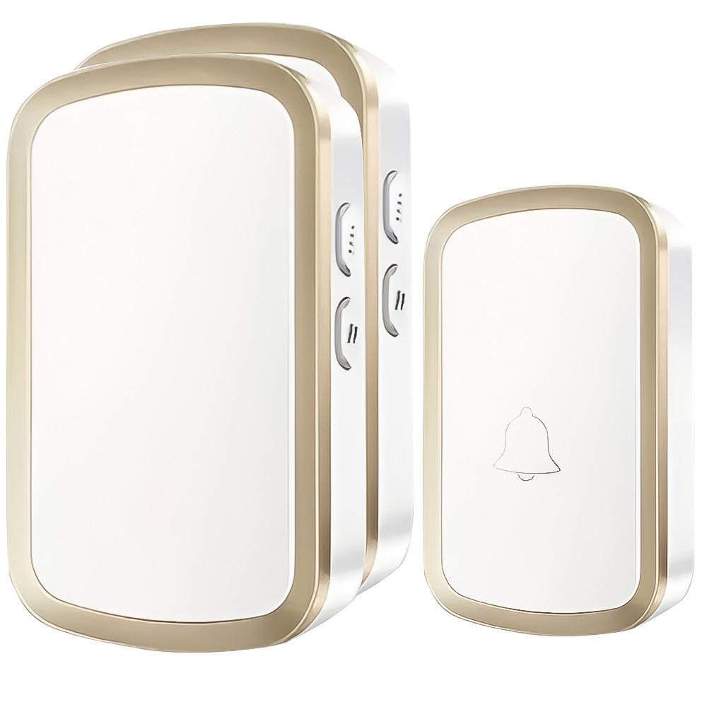 Дверний дзвінок бездротовий Digital Lion WDB-01b-2 з двома приймачами на батарейках до 300 м White (1279)