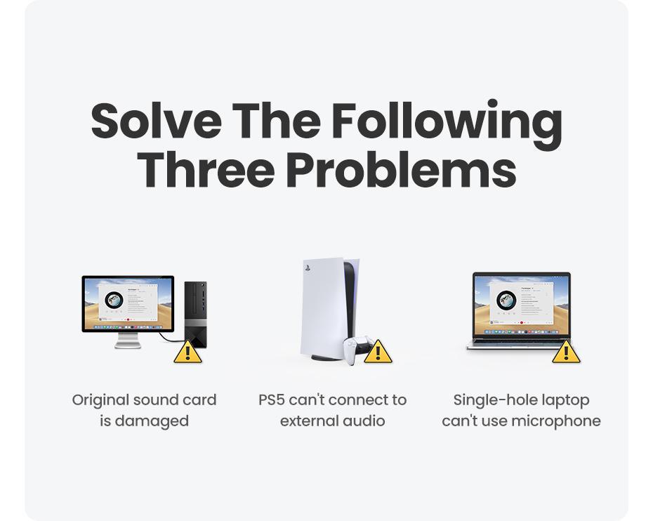 Зовнішня звукова карта UGREEN USB 2.0 3,5 мм TRRS 24 біт 96 кГц 1 м Чорний (45522) - фото 11