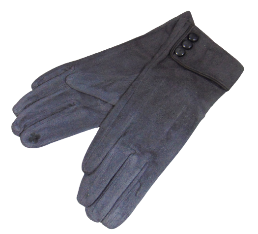 Перчатки замшевые сенсорные Anjela А1 без утеплителя р. 7,5 Серый (1675752256)