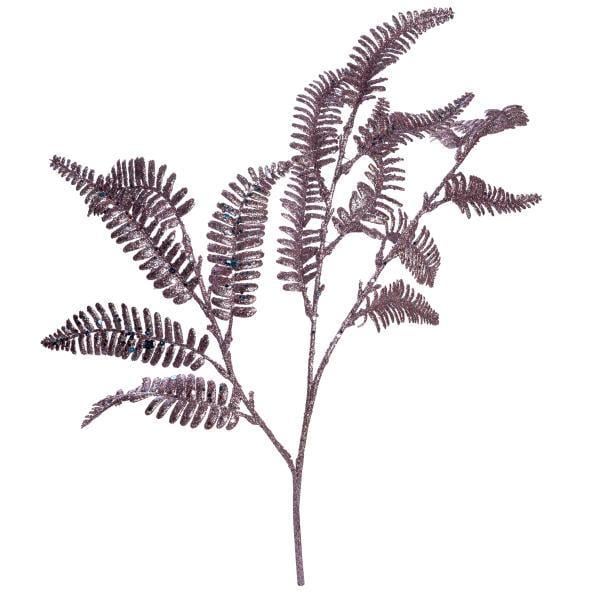 Ветка декоративная Yes! Fun Папоротник 78 см глиттер Серебряный темный (974588)