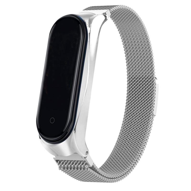 Ремінець Milanese Loop Design для Xiaomi Mi Band 3/4 Срібний (00000032590_4)