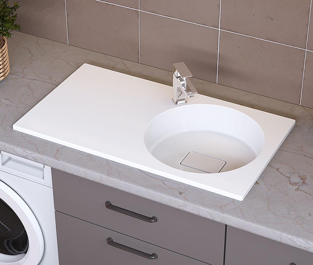 Умывальник накладной Status Fency Low 80 L White (713)