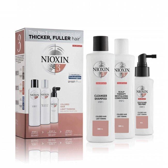 Набор для окрашенных волос шампунь/кондиционер/маска Nioxin Hair System 3 Kit 150 мл/150 мл/50 мл (3614227273214)