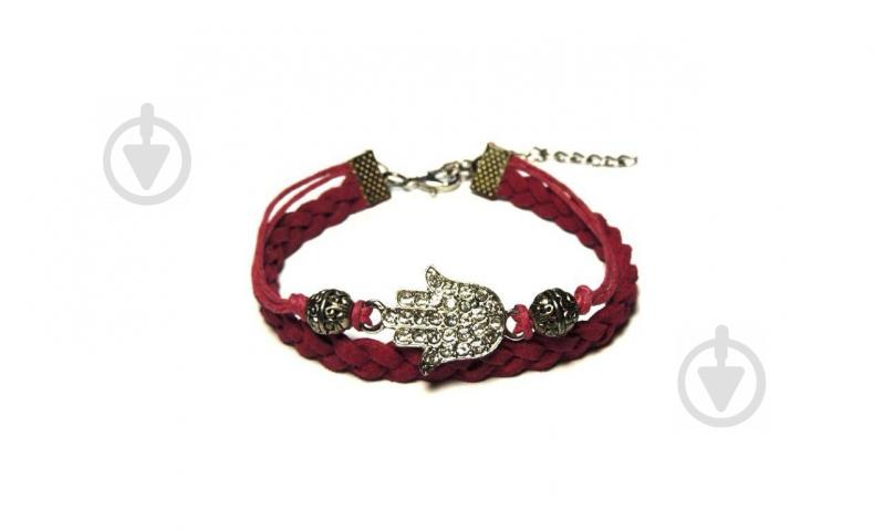Женский браслет N30 – Хамса Малиновый (955030)