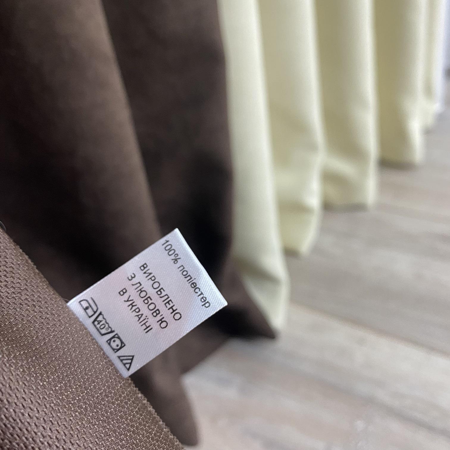 Шторы микровелюр TG Home Дуэт №450 1,50х2,70 м Шоколадно-кремовый (450-217/250) - фото 2