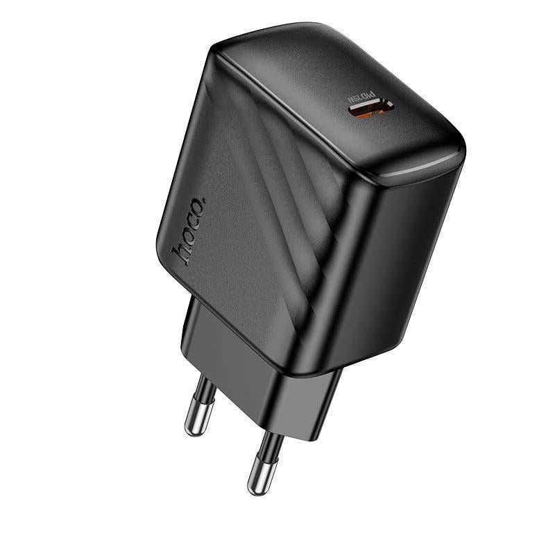 Зарядний пристрій для телефонів Hoco CS24A Cable Puerto single-port charger USB Type-C 25W/3A Black (29080aba)