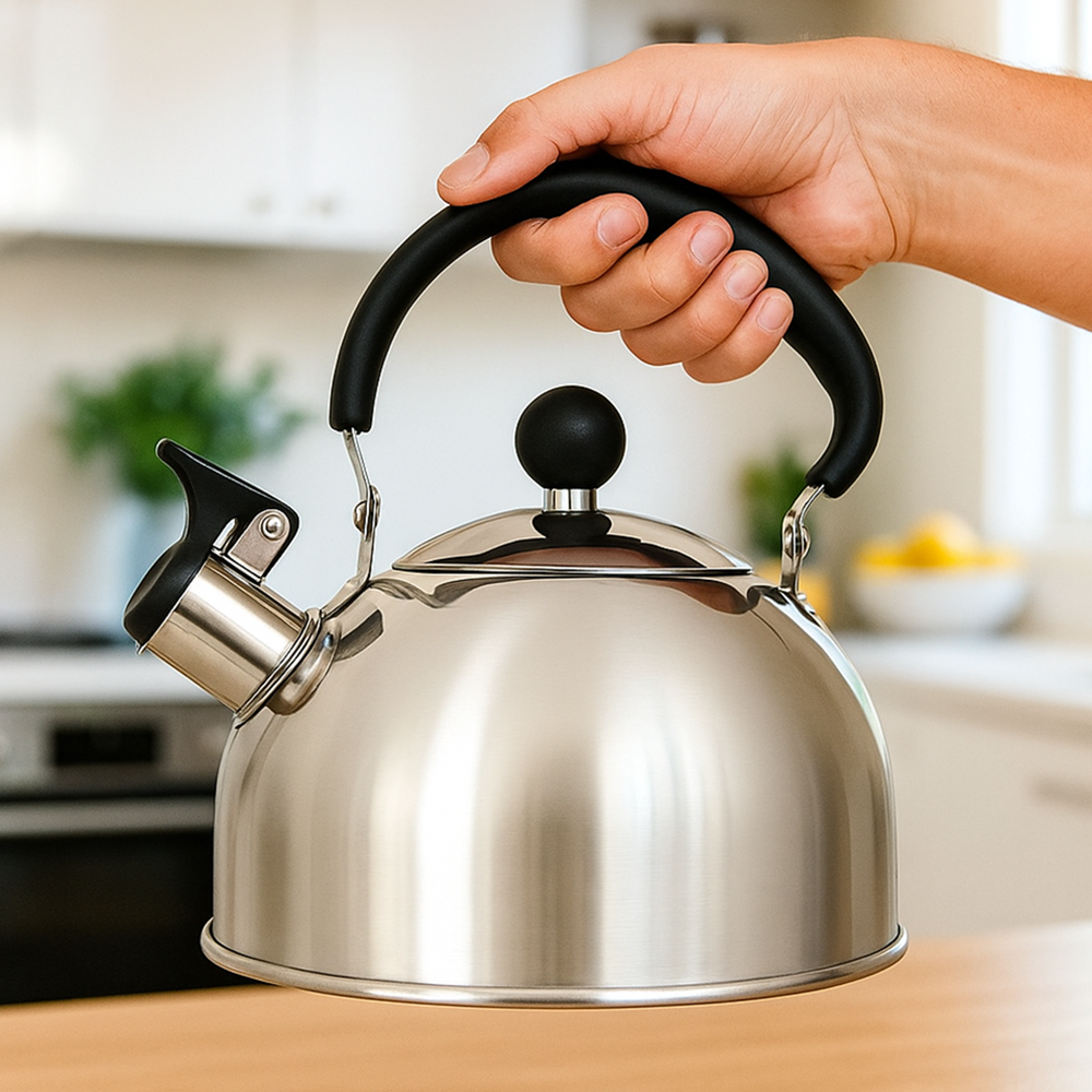 Чайник для плиты со свистком RetroSteel нержавеющая сталь капсульное дно 1,5 л (03-DE-521) - фото 2 Чайник для плиты со свистком RetroSteel нержавеющая сталь капсульное дно 1,5 л (03-DE-521) - фото 2