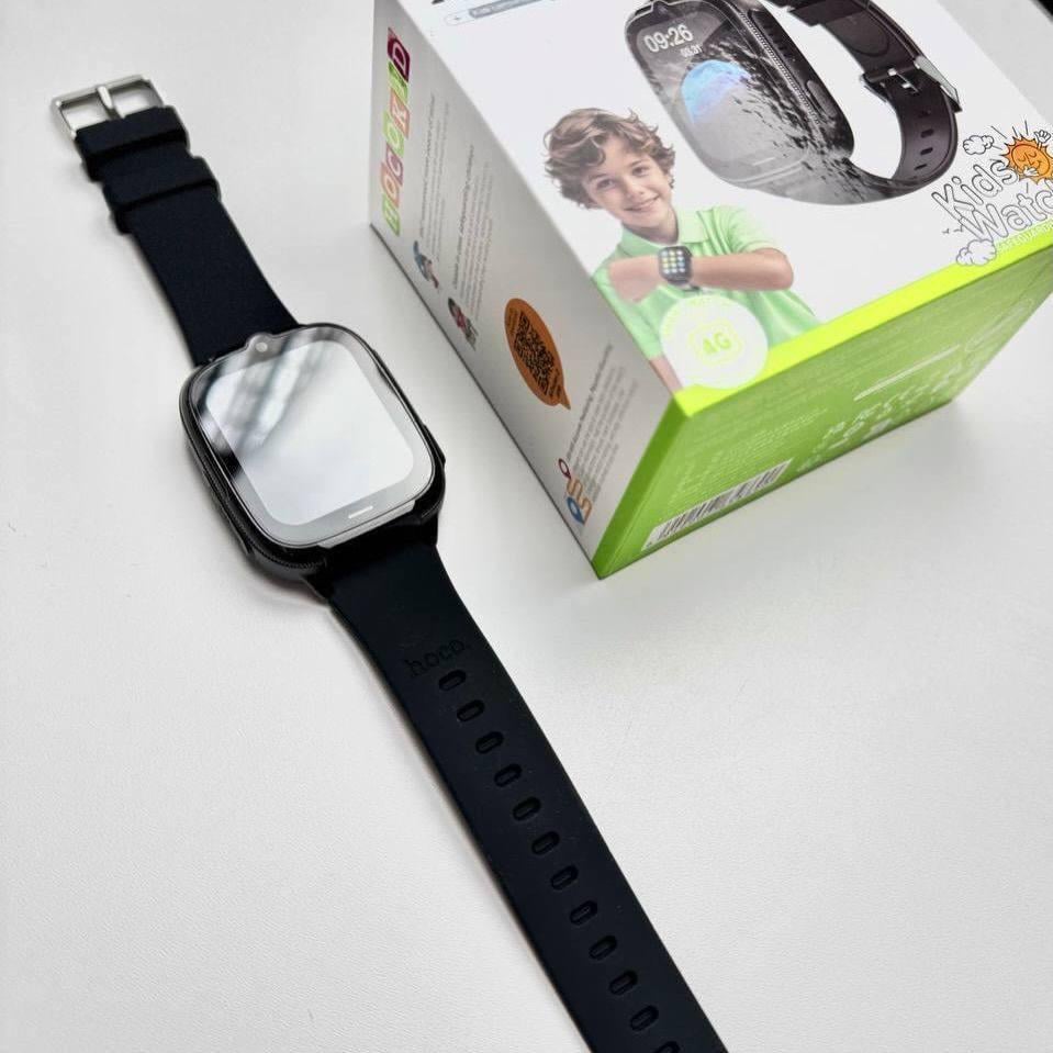 Смарт-годинник дитячий під сім карту Hoco Y106 4G LTE з GPS та функцією відео дзвінка Чорний (31800938) - фото 4