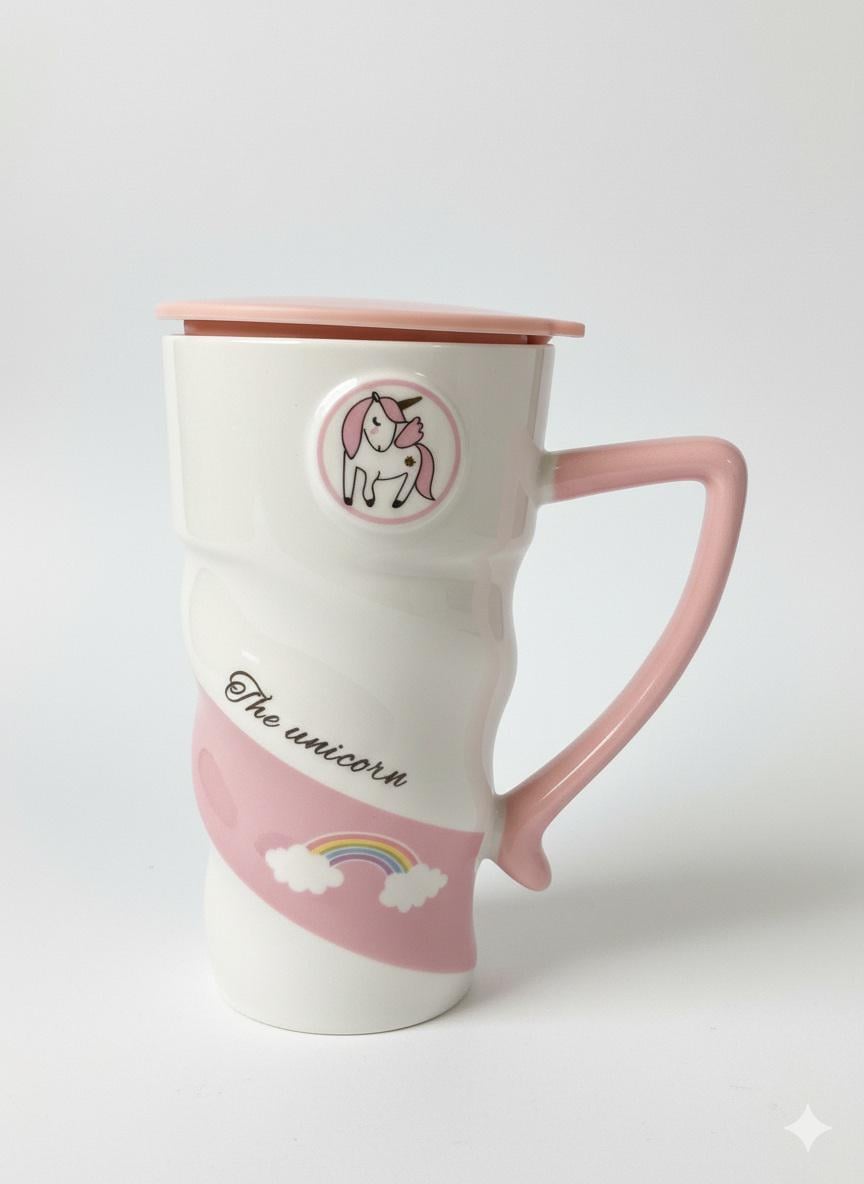 Чашка Unicorn Радуга с крышкой и ложкой 400 мл Белый (574-1) Чашка Unicorn Радуга с крышкой и ложкой 400 мл Белый (574-1)
