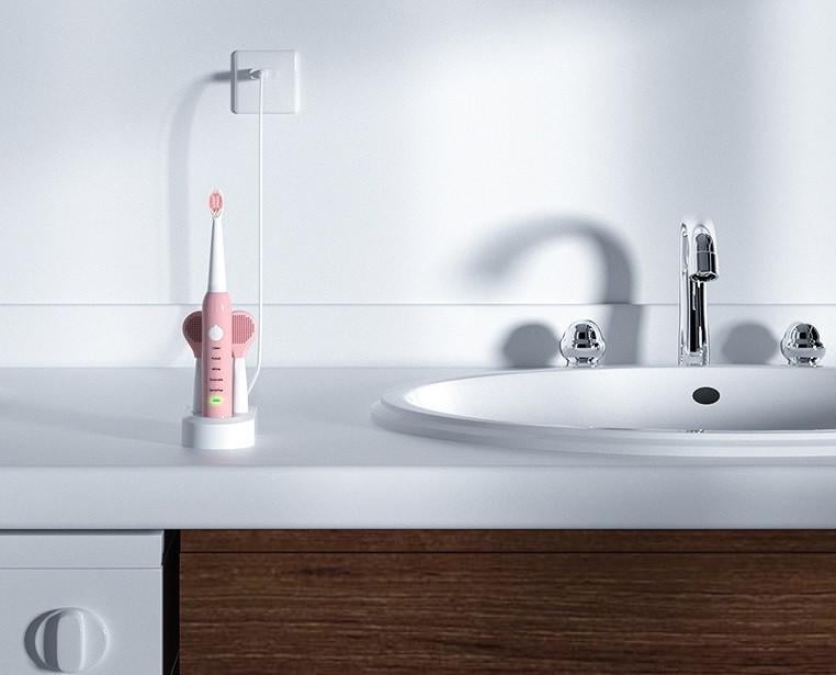 Электрическая зубная щетка Phyopus PH-201 на 5 режимов работы и 4 насадки Розовый (000403) - фото 7 Электрическая зубная щетка Phyopus PH-201 на 5 режимов работы и 4 насадки Розовый (000403) - фото 7