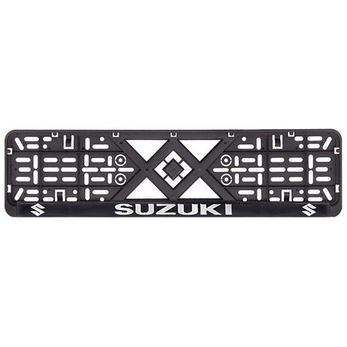 Рамка номерного знака Suzuki пластиковая c хромированной надписью