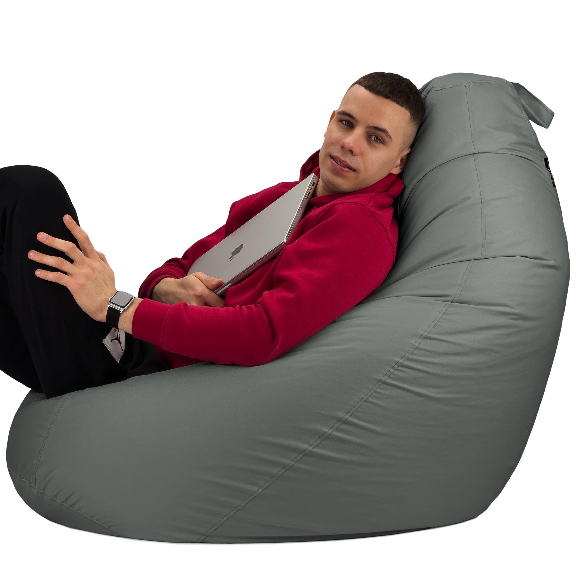 Кресло-мешок Студия Комфорта Груша оксфорд флекс 150х100 см Серый (901231) - фото 3