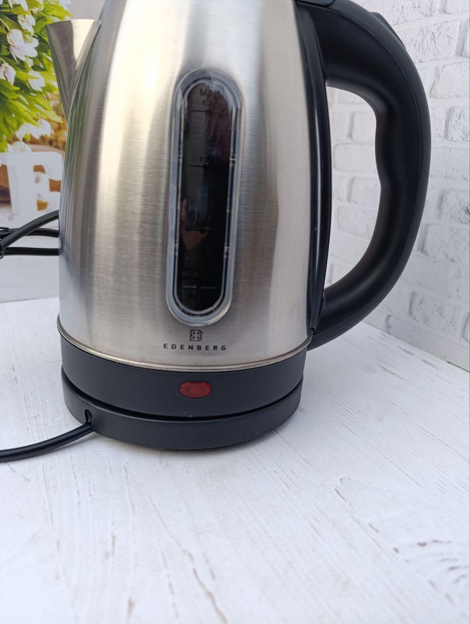 Електрочайник EDENBERG EB-83521 нержавіюча сталь 1,8 л 2000 Вт - фото 5 Електрочайник EDENBERG EB-83521 нержавіюча сталь 1,8 л 2000 Вт - фото 5