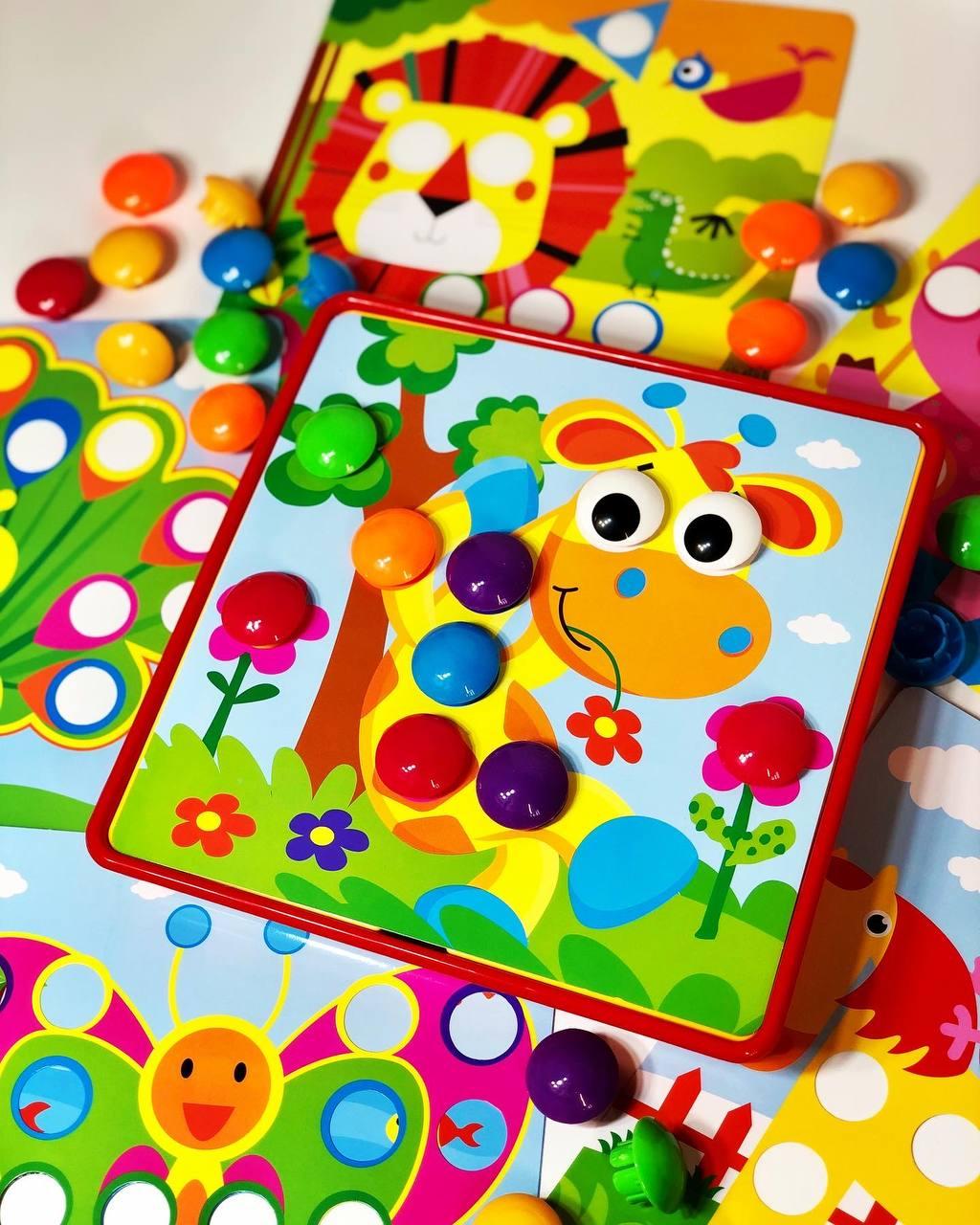 Мозаика Fun Game 7393 12 платформ с рисунками 46 элементов в коробке