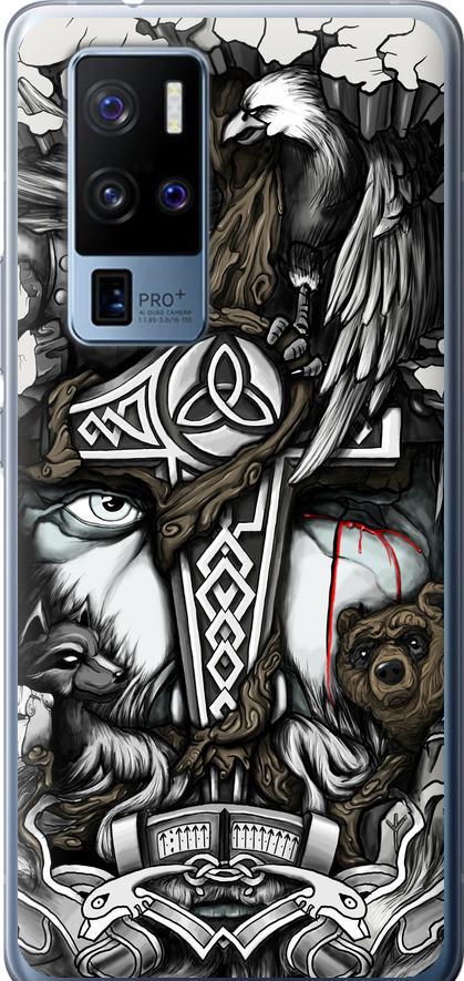 Чехол на Vivo X50 Pro Plus Тату Викинг (4098u-2056-42517)