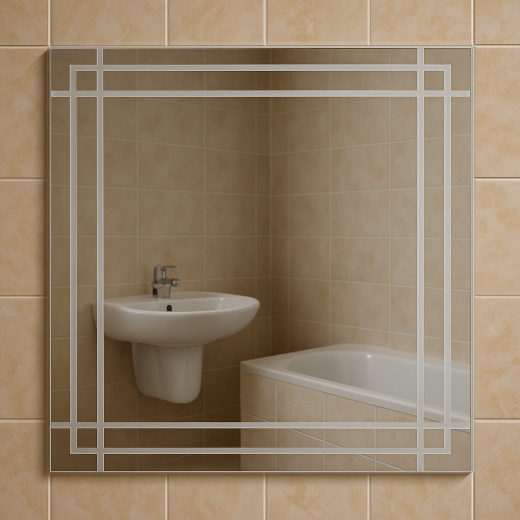 Зеркало пескоструйное MPS-45 120х120 см без подсветки квадратное