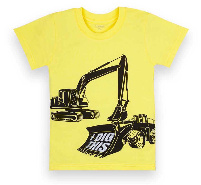 Футболка детская для мальчика Gabbi Супер клул 104 см Желтый (12635)