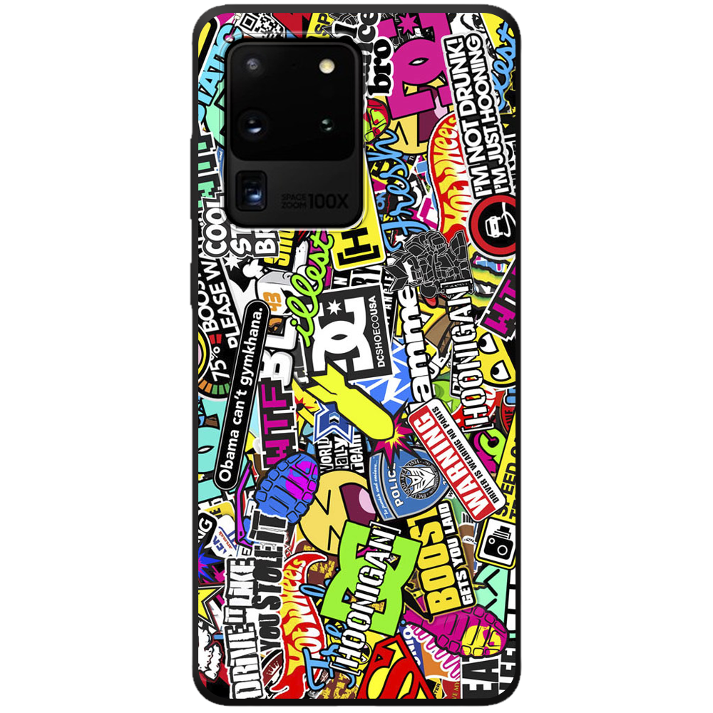 Чохол Boxface Samsung G988 Galaxy S20 Ultra Multicolored Inscriptions Чорний силікон (38878-up880-44015)