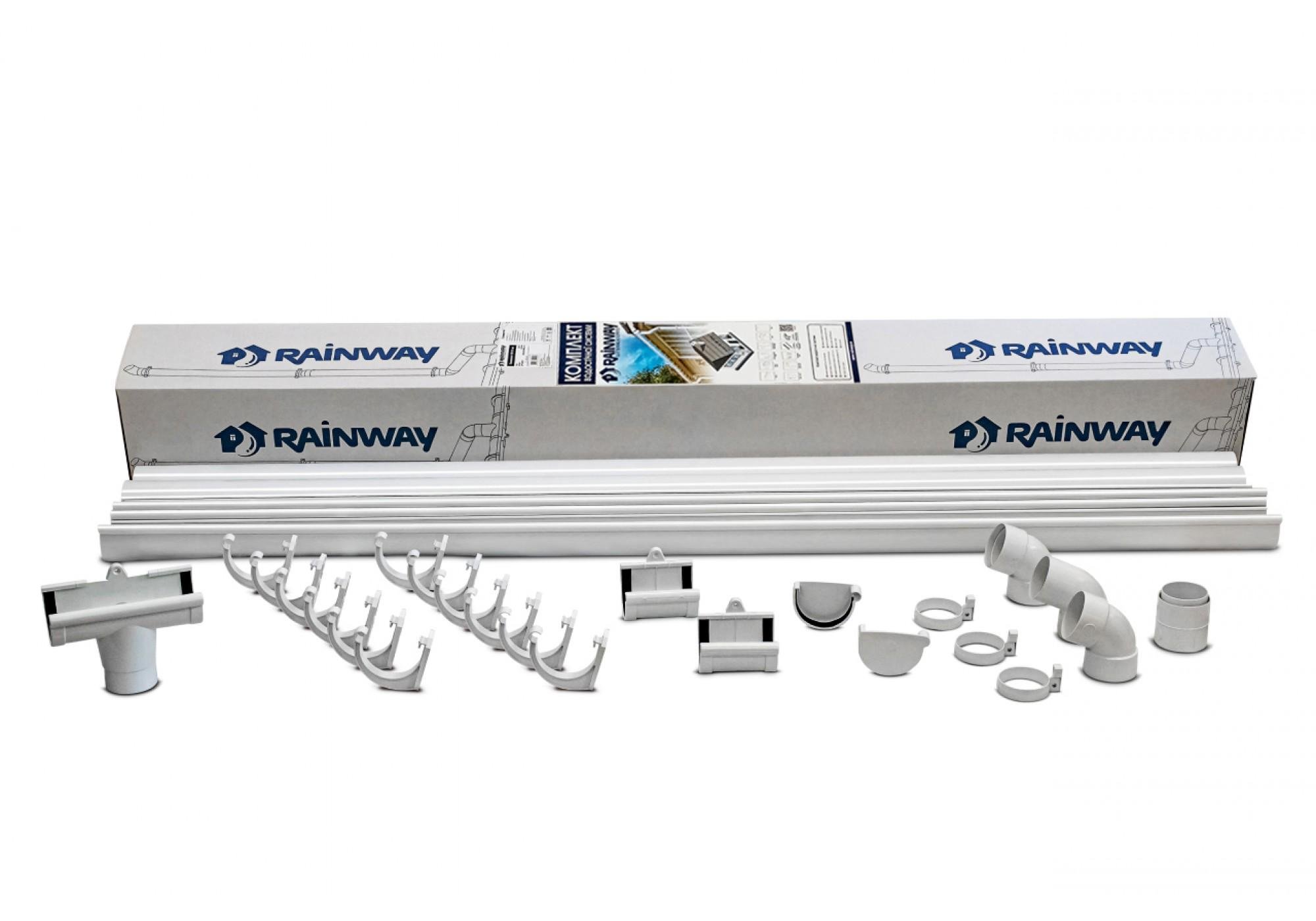 Комплект водостоку RAINWAY D 90 мм 6 м RAL 9003 Білий (090.001.RW.L6.2)