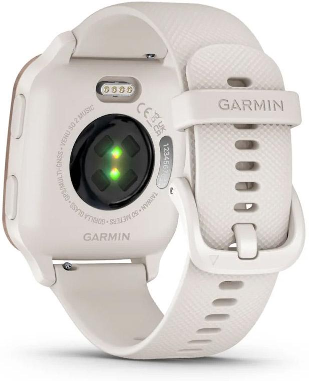 Смарт-годинник Garmin Venu Sq 2 Music Edition Peach Gold Aluminium Bezel with Ivory Case and Silicone Band (010-02700-11) - фото 6