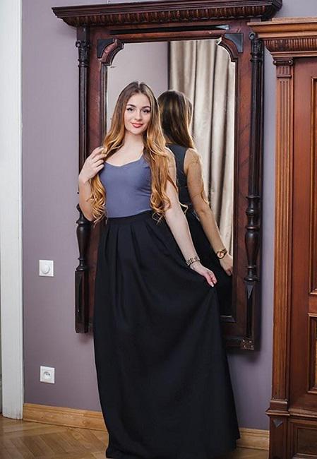 Юбка женская макси в складку Podium 13908-BLACK XL Черный