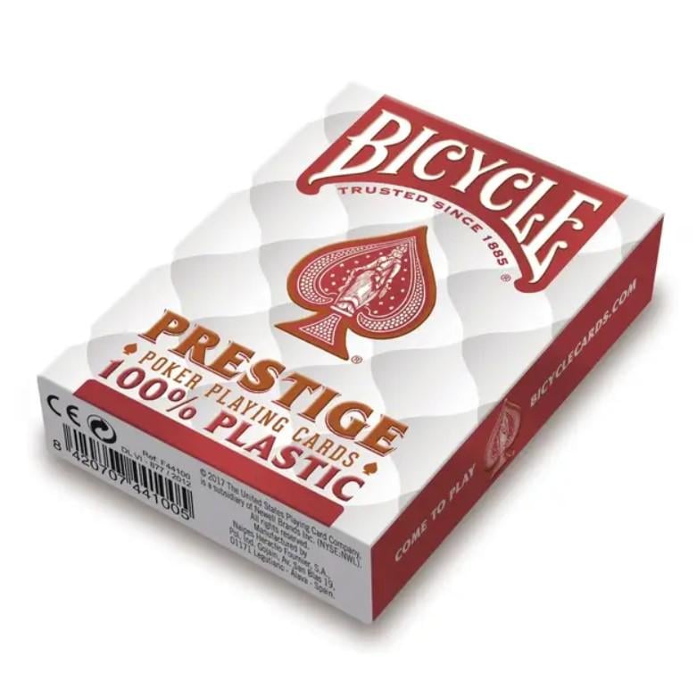 Карты игральные BICYCLE PRESTIGE RIDER BACK 100% PLASTIC JUMBO Красный (6936116102559) Карты игральные BICYCLE PRESTIGE RIDER BACK 100% PLASTIC JUMBO Красный (6936116102559)