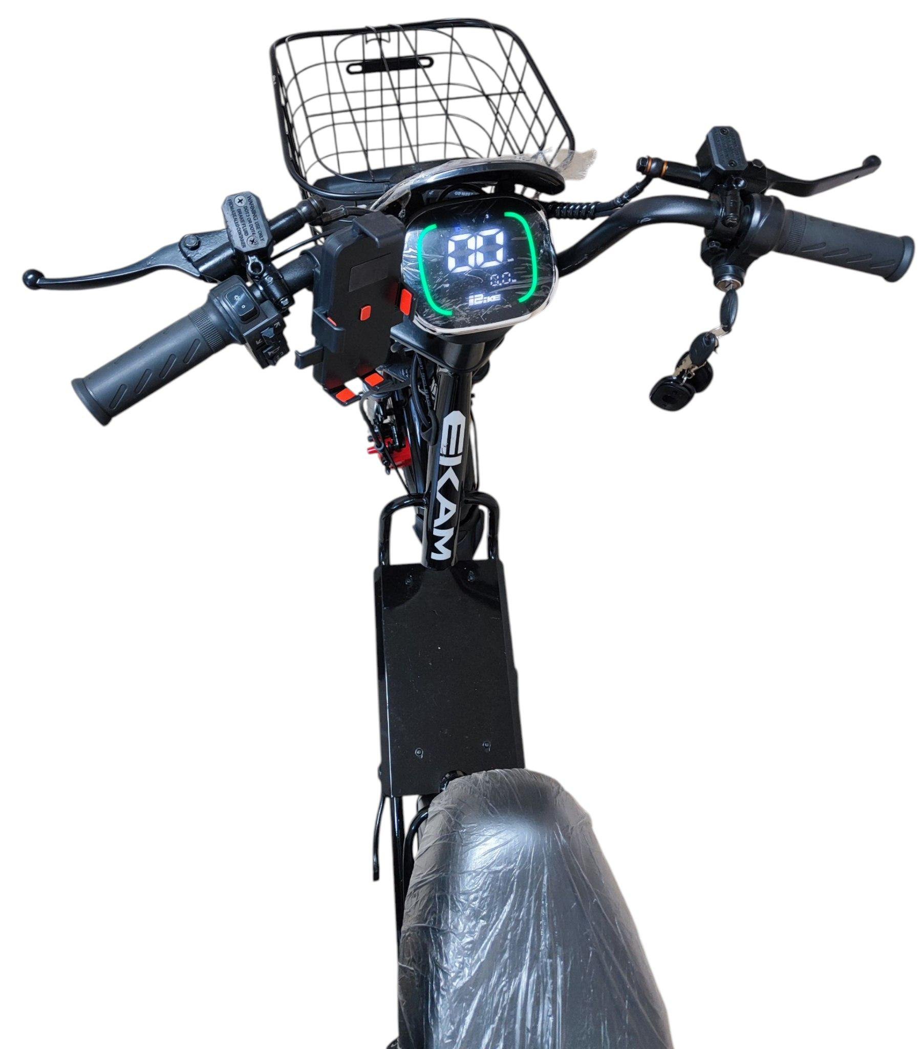 Электровелосипед E-Kam Monster 2000W 60V 30Ah PAS Черный (28459185) - фото 3