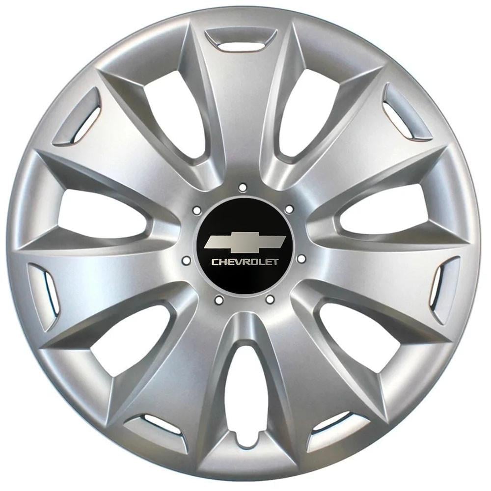 Колпаки SJS 335 с логотипом Chevrolet R15 4 шт. Серебряный (2654558765)