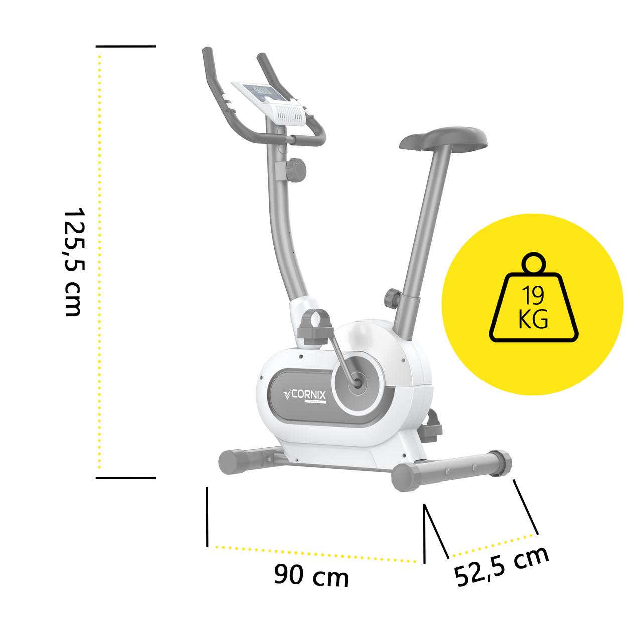Велотренажер магнитный Cornix Hanna White/Grey (2670212071) - фото 3 Велотренажер магнитный Cornix Hanna White/Grey (2670212071) - фото 3