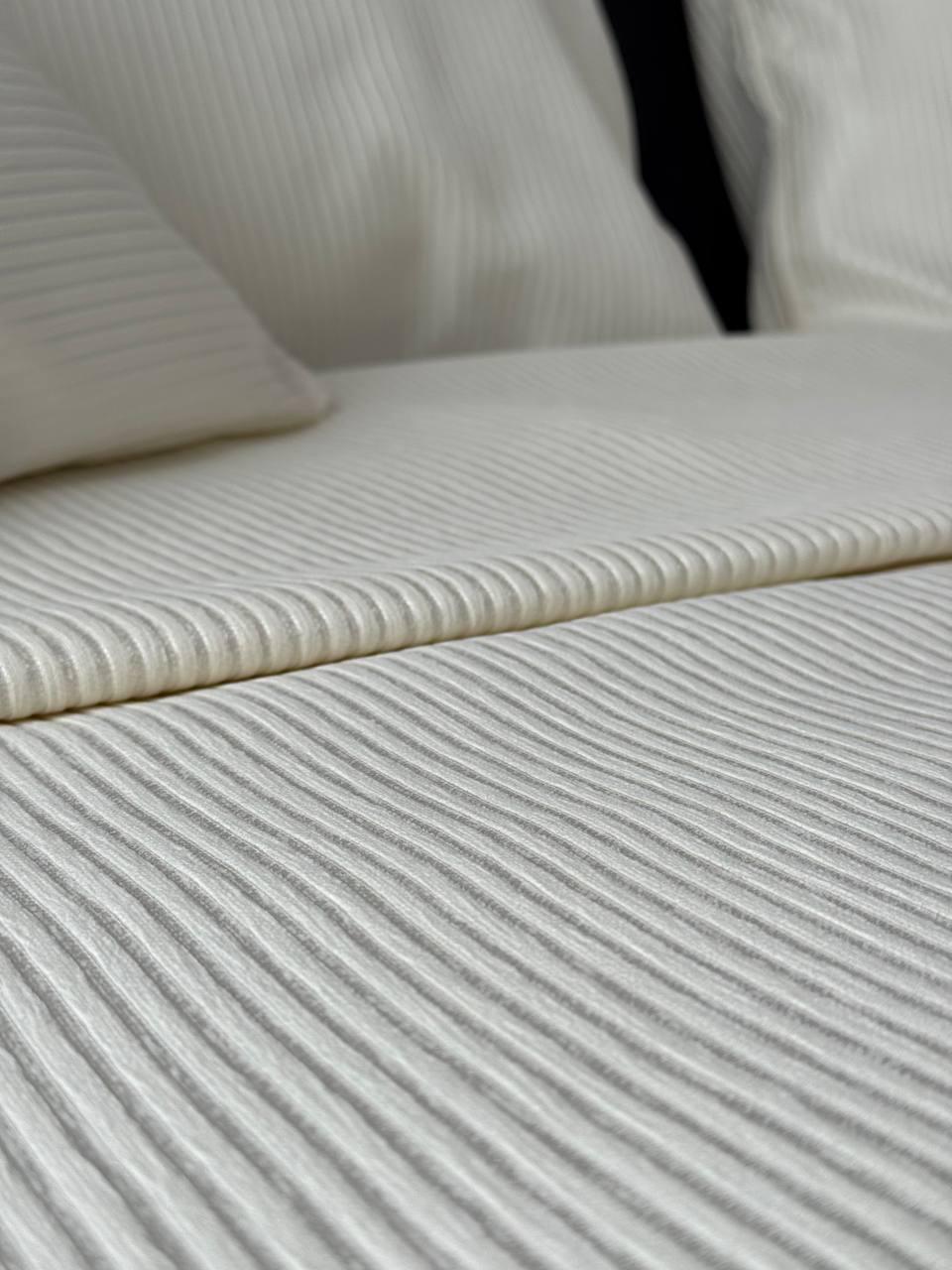 Покрывало с премиальными полосками хлопок 260х250 см Молочный (73901-2-260x250cm) - фото 10 Покрывало с премиальными полосками хлопок 260х250 см Молочный (73901-2-260x250cm) - фото 10