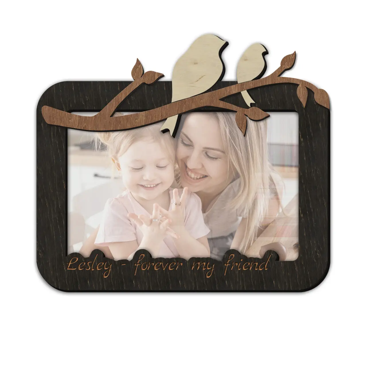 Фоторамка з птахами напис Назавжди мій друг Чорний (birds_4x6_vertical-3) - фото 1