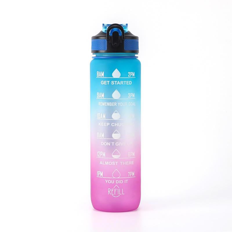 Пляшка для води Motivation Smart Bottle 1000 мл Блакитний/Фіолетовий (324578030) - фото 1