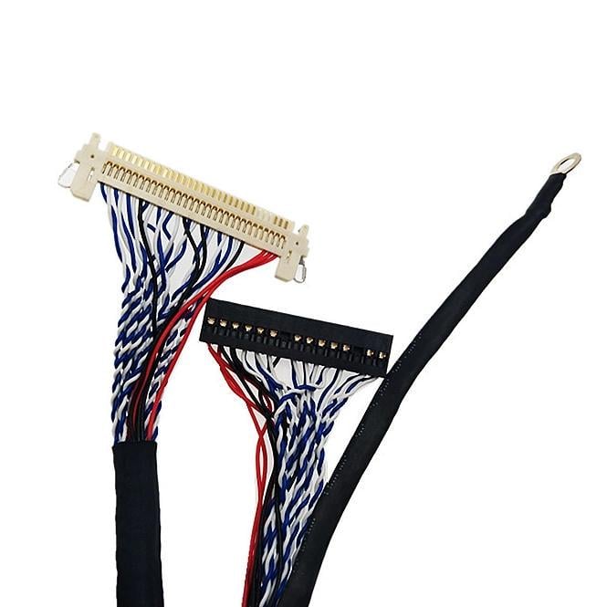 LVDS-кабель универсальный 30 Pin 2-ch 8 bit с фиксатором для LCD мониторов и плат 40 см (ART-15745)