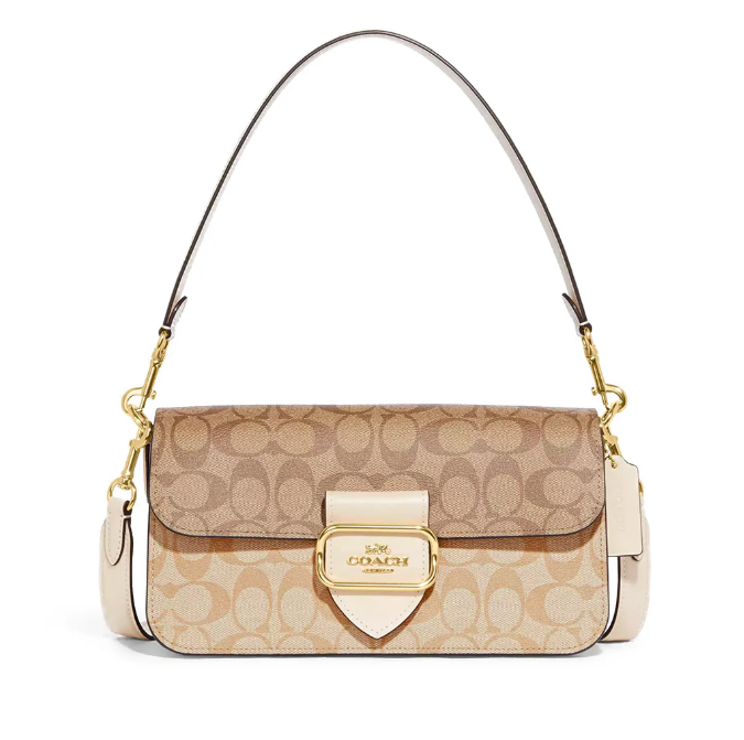 Сумка Coach Morgan Shoulder Bag In Blocked Signature Canvas Light Khaki Multi