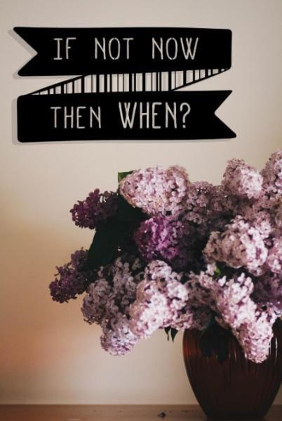 Картина-панно деревянное на стену в стиле лофт Decart If not now then When 50х26 см