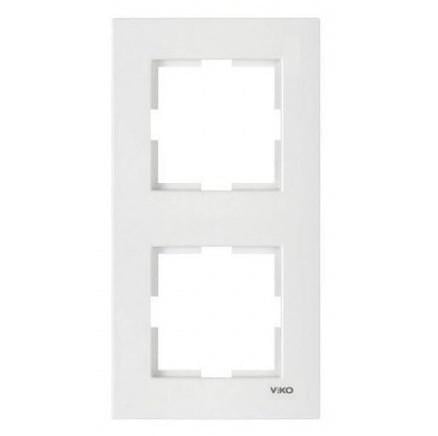 Рамка Viko Karre двойная для розеток вертикальная Белый (21094-е)