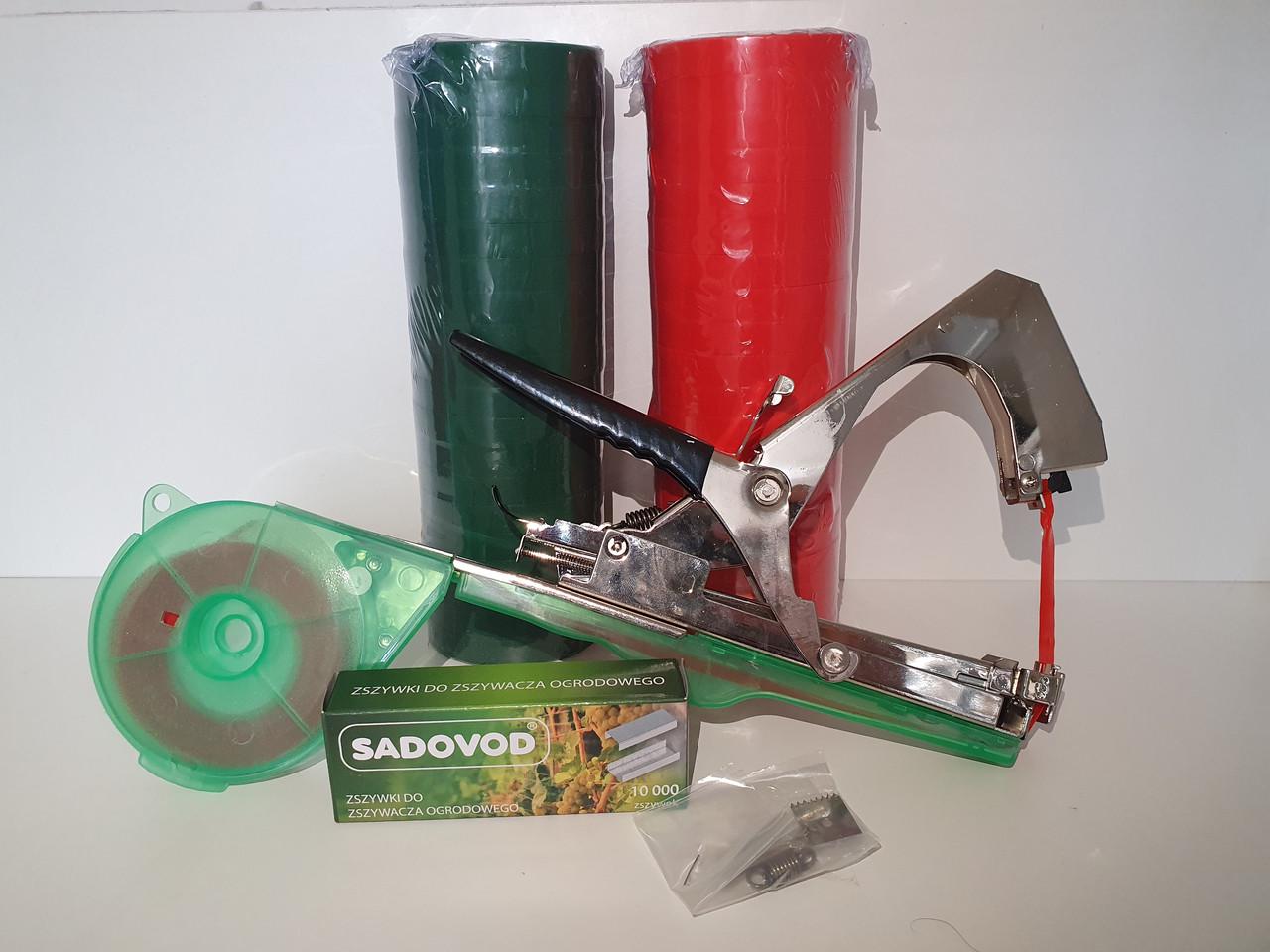 Набор для подвязывания растений Tapetool 20 шт. красных лент и 20 шт.зеленых лент/скобы Набор для подвязывания растений Tapetool 20 шт. красных лент и 20 шт.зеленых лент/скобы