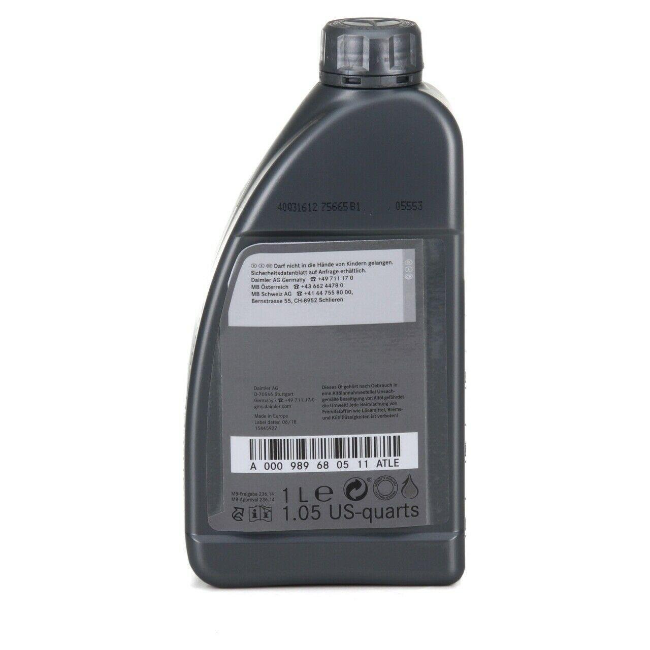Трансмісійне мастило Mercedes-Benz 236.14 ATF 1 л - фото 2 Трансмісійне мастило Mercedes-Benz 236.14 ATF 1 л - фото 2
