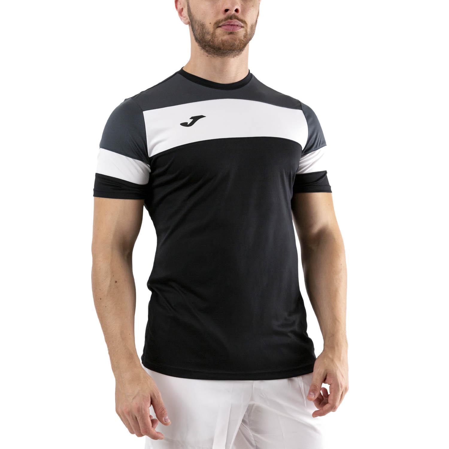Футболка Joma 101534.110 Crew Iv T-Shirt S/S L Black/Anthracite