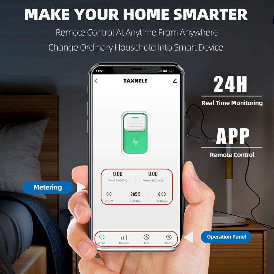 Выключатель-реле с таймером на DIN рейку 1-фазный WIFI 220В до 63A - фото 3