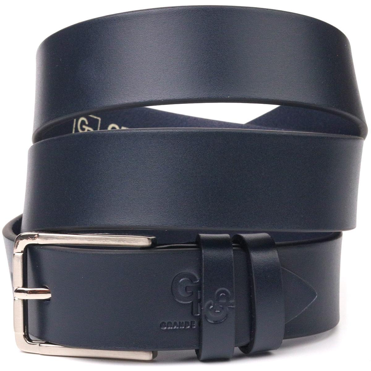 Ремень кожаный мужской GRANDE PELLE Leather Belt 21451 Синий (10847255)