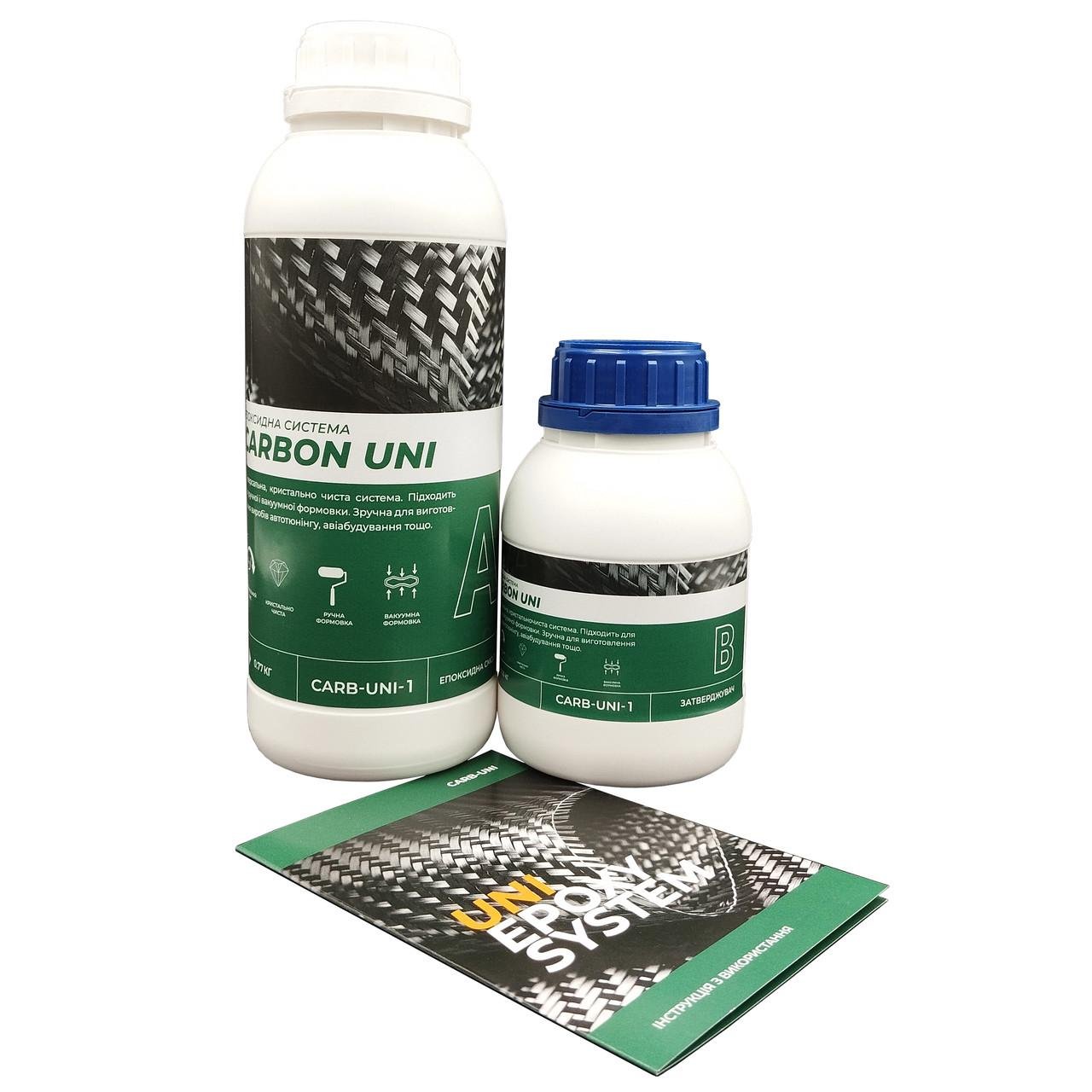 Смола эпоксидная для карбона и стеклоткани CARBON UNI комплект с отвердителем 1 кг (2694954033)