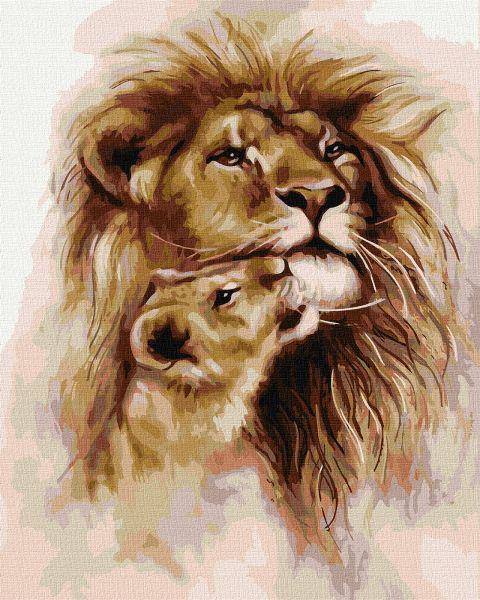 Картина по номерам Идейка Львиная нежность 40x50 см (KHO4314)