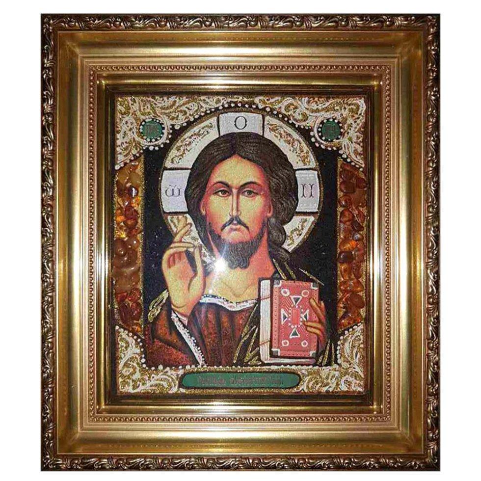 Икона Иисус Христос янтарная 20х30 см (С0023-20х30)