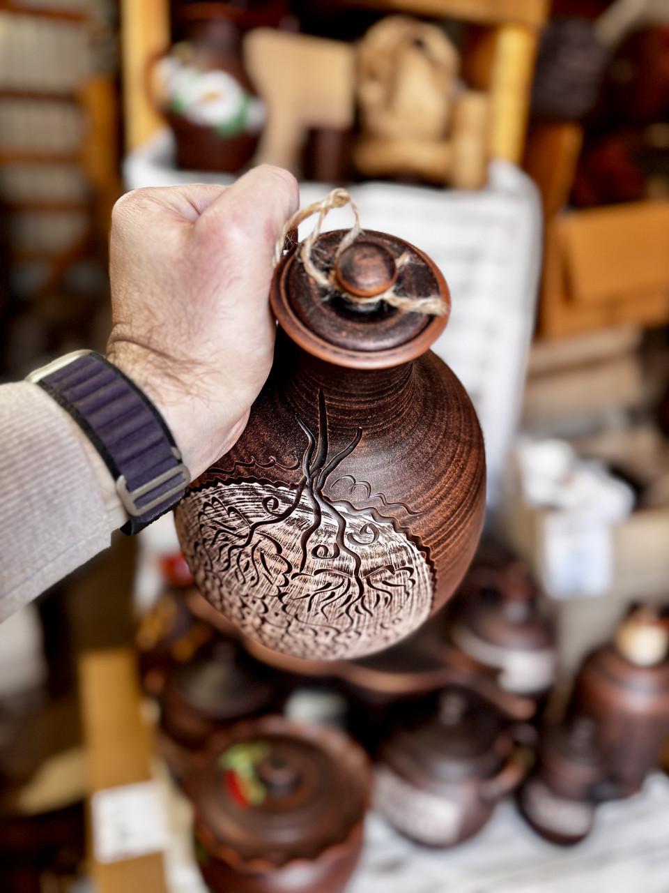 Кувшин глиняный Ангоб для вина 5 л (2582922359) - фото 8 Кувшин глиняный Ангоб для вина 5 л (2582922359) - фото 8