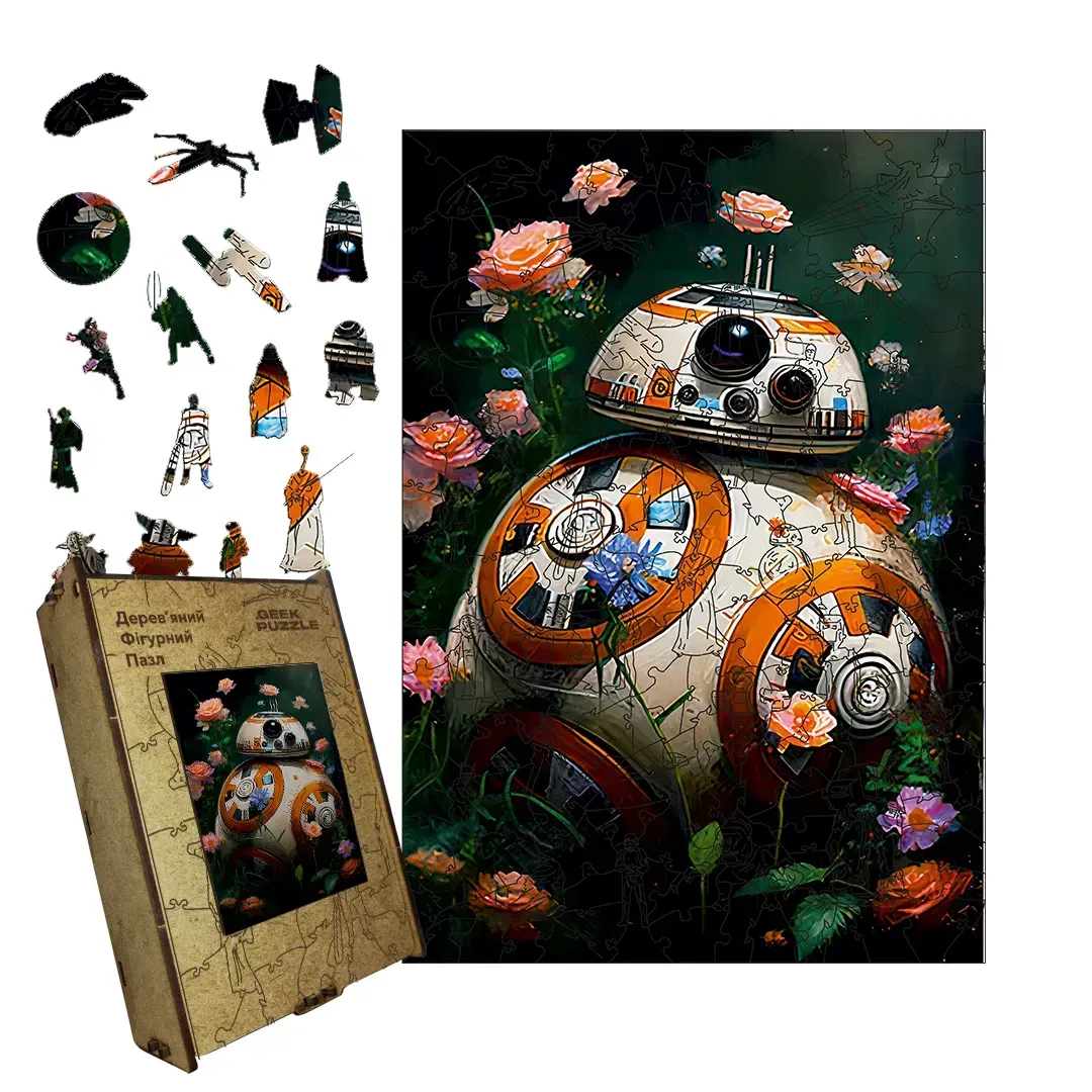 Пазл дерев'яний фігурний Квітучий Дроїд А1 картонна коробка 500+ елементів Пазл дерев'яний фігурний Квітучий Дроїд А1 картонна коробка 500+ елементів