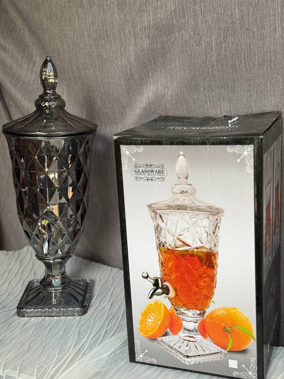 Лимонадниця скляна TS Kitchen 2 л Дзеркальний сірий (HP4174) - фото 6